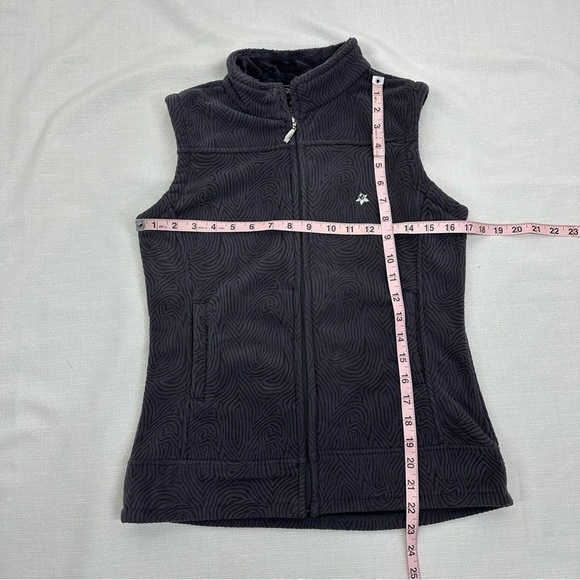Straight Down size Small Dark Gray Textured Fleece Vest - Picture 8 of 8